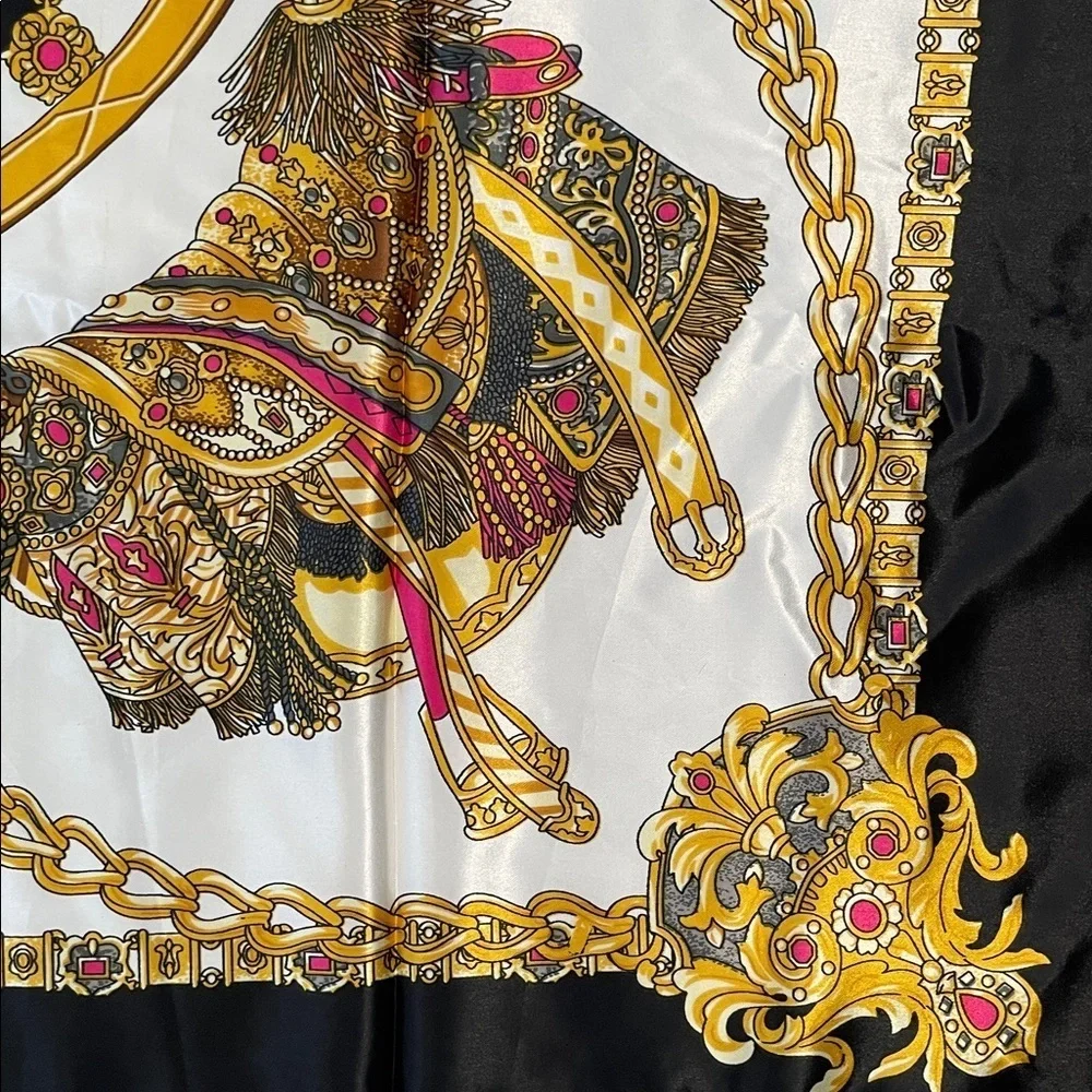 Elegant Black and Gold Scarf